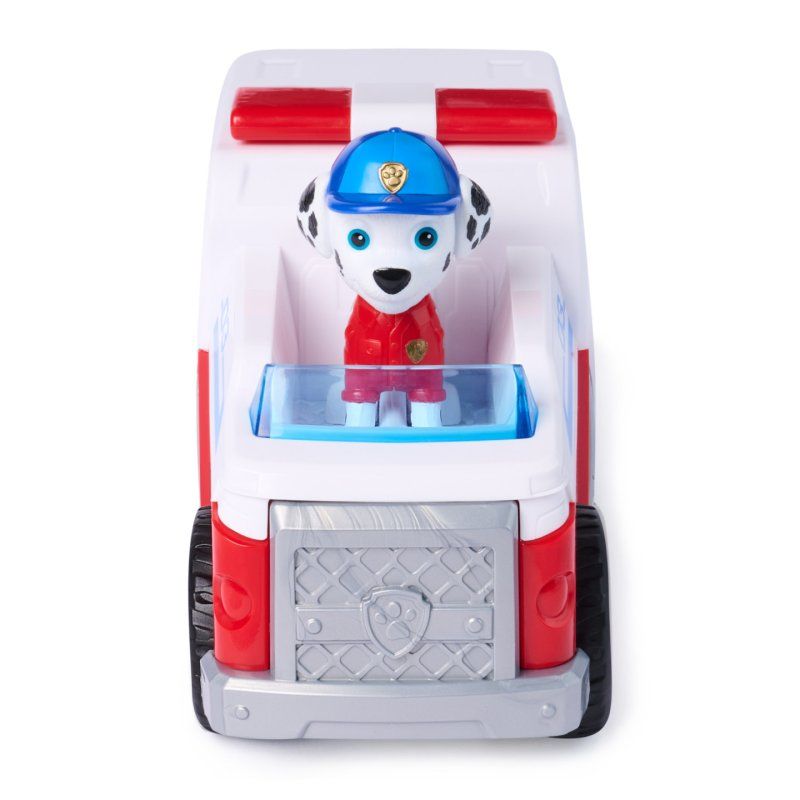 PAW Patrol : Search & Rescue, Marshall Rescue Responder Vehicle with 2 Figures, Toy Truck with Pull-Back Action, Kids