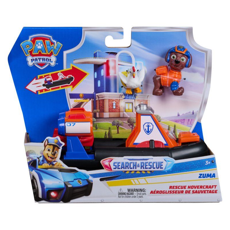 PAW Patrol - Pat Patrouille - Véhicule Figurine Zuma Search & Rescue Mission Détective - Voiture Figurine À