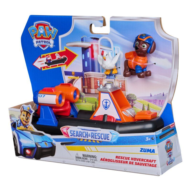 PAW Patrol - Pat Patrouille - Véhicule Figurine Zuma Search & Rescue Mission Détective - Voiture Figurine À