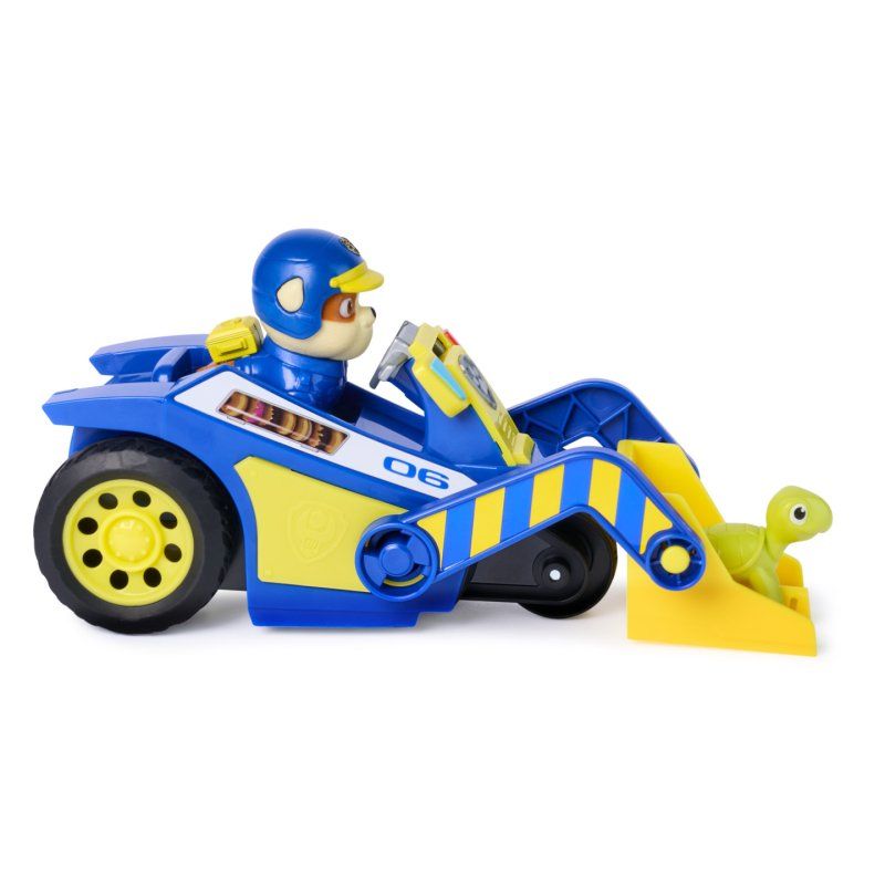 PAW Patrol : Search & Rescue, Rubble Rescue Bulldozer Vehicle with 2 Figures, Police Car Toy with Pull-Back Action,