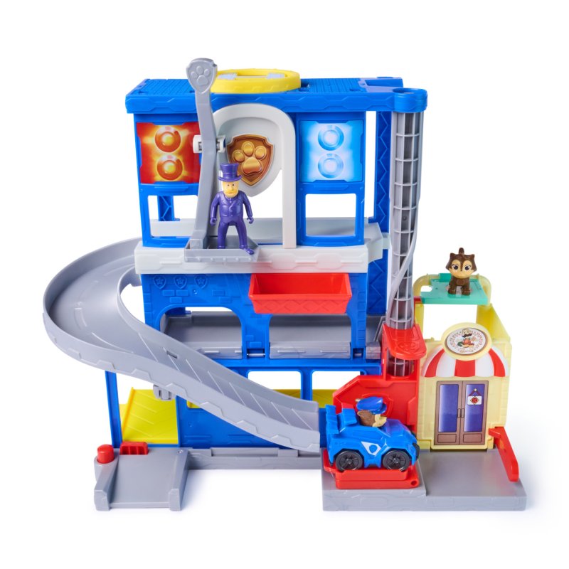 PAW Patrol : Pup Squad, Search & Rescue HQ Playset with Chase Pup Squad Racer, Humdinger Action Figure & Kitty Pal,