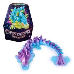 CrystaLynx Dragons, 9-inch Collectible Articulated Dragon Toy Figure for Kids & Adults, Blind Box, Fidget Toys for Home