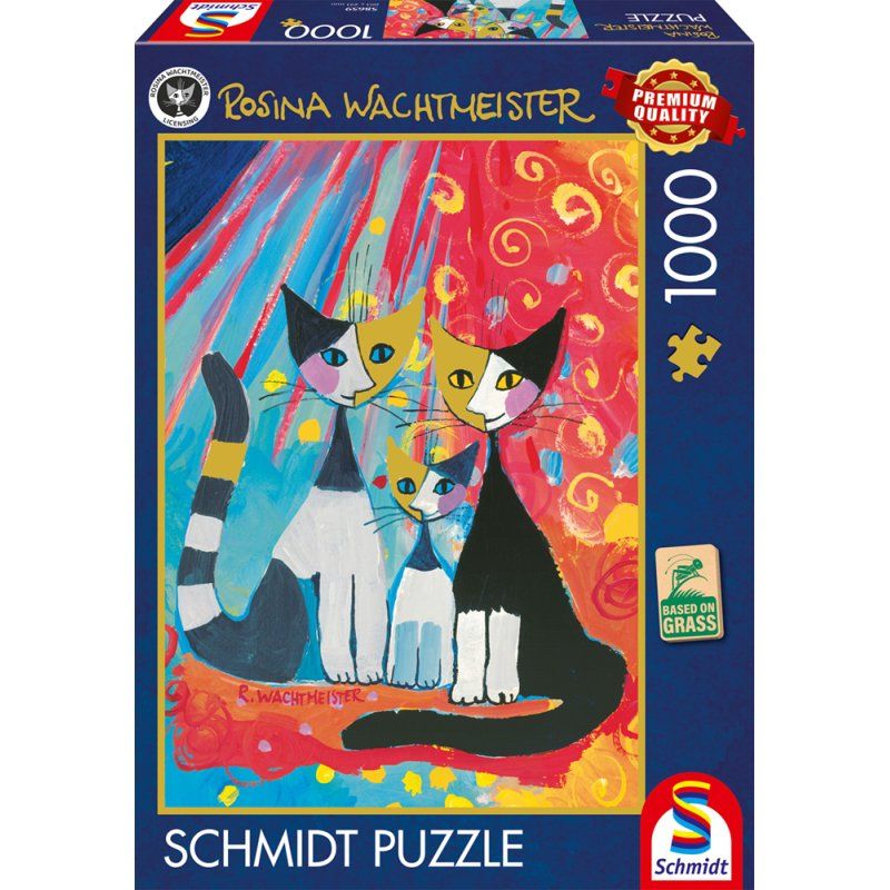 Schmidt Spiele Famille de chats heureuse, 1000 pcs