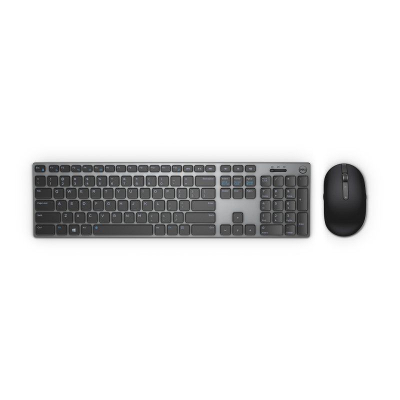 DELL KM717 keyboard Mouse included Office RF Wireless Bluetooth QWERTY Arabic Black, Grey