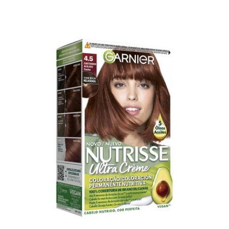 Garnier Nutrisse Permanent Hair Color 4.5 Mahogany Brown