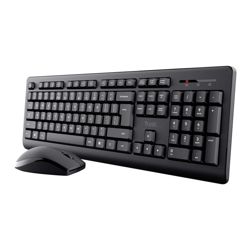 Pack 2en1 (Clavier/Souris) sans fil Trust Primo QWERTY Italien (Noir)