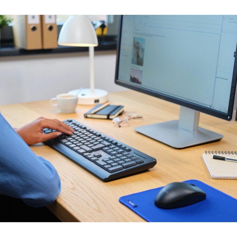 Trust Primo keyboard Mouse included Office RF Wireless QWERTY UK English Black