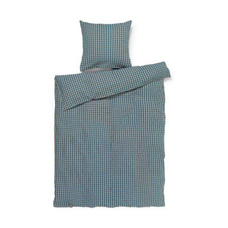 Juna - Bæk&Bølge Bed Linen 140x200 cm - Blue & Okker