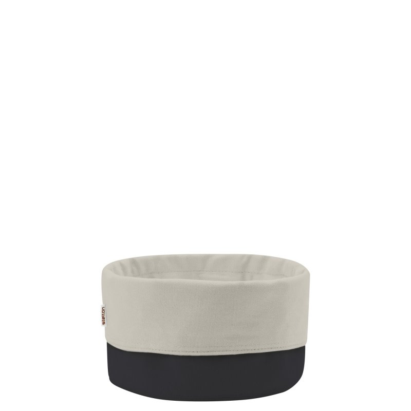 Stelton 1322 Panier à pain Ovale Coton Noir, Sable