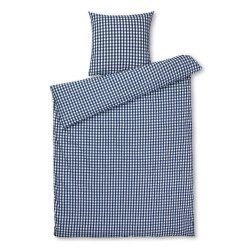 Juna - Bæk&Bølge Bed Linen 140x220 cm - Dark Blue & White