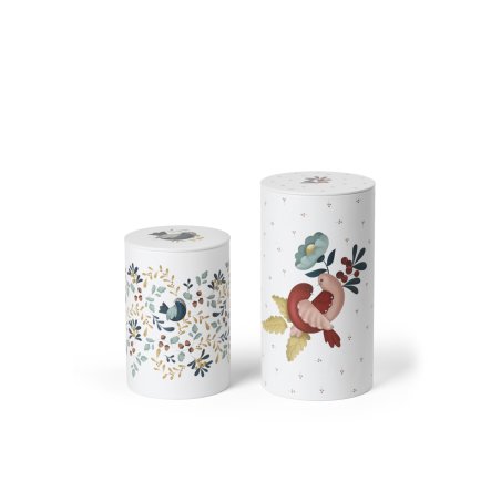 Rosendahl - GC Cottage Storage Tin - White w. deco - Ø10/Ø11