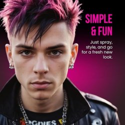 The Shave Factory Temporary Hair Color Spray - Easy and Instant Colorful Hair