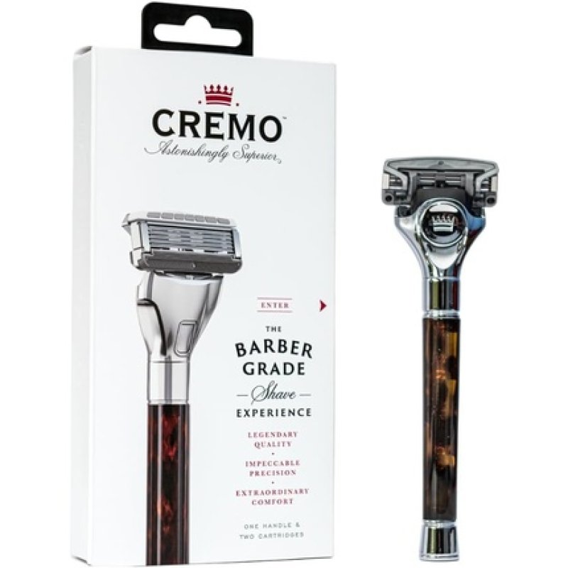 Cremo Barber Grade Razor for Men Tortoise Shell Handle