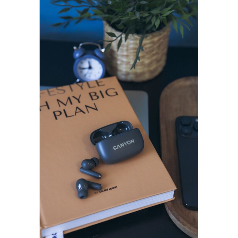 Canyon CNS-TWS10BK headphones/headset True Wireless Stereo (TWS) In-ear Calls/Music/Sport/Everyday USB Type-C Bluetooth