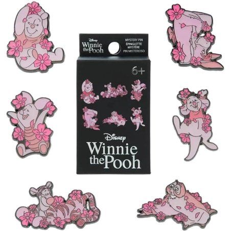 Winnie Pooh Enamel Pins Cherry Blossoms Tarot Card Blind Box Assortment (12)