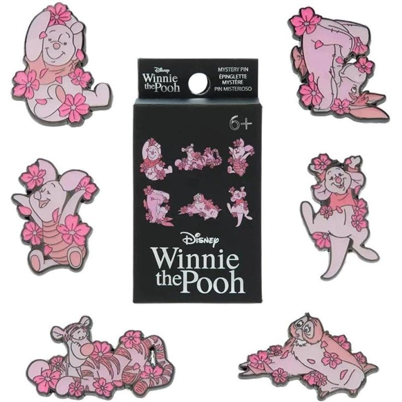 Winnie Pooh Enamel Pins Cherry Blossoms Tarot Card Blind Box Assortment (12)