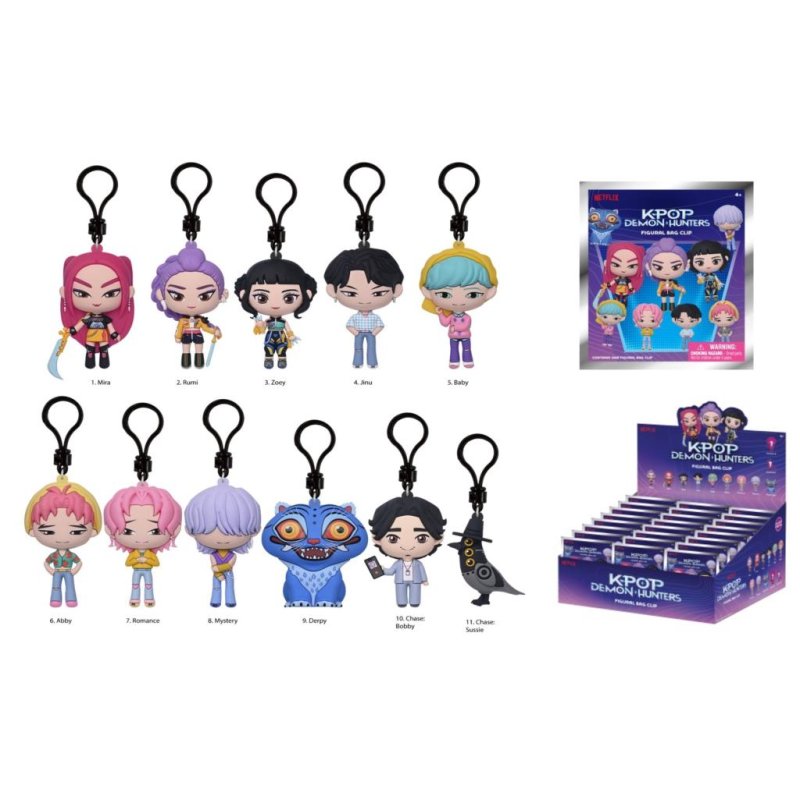 K-POP Demon Hunters - Series 1 - 3D Foam Bag Clip (Display 24 Pcs)