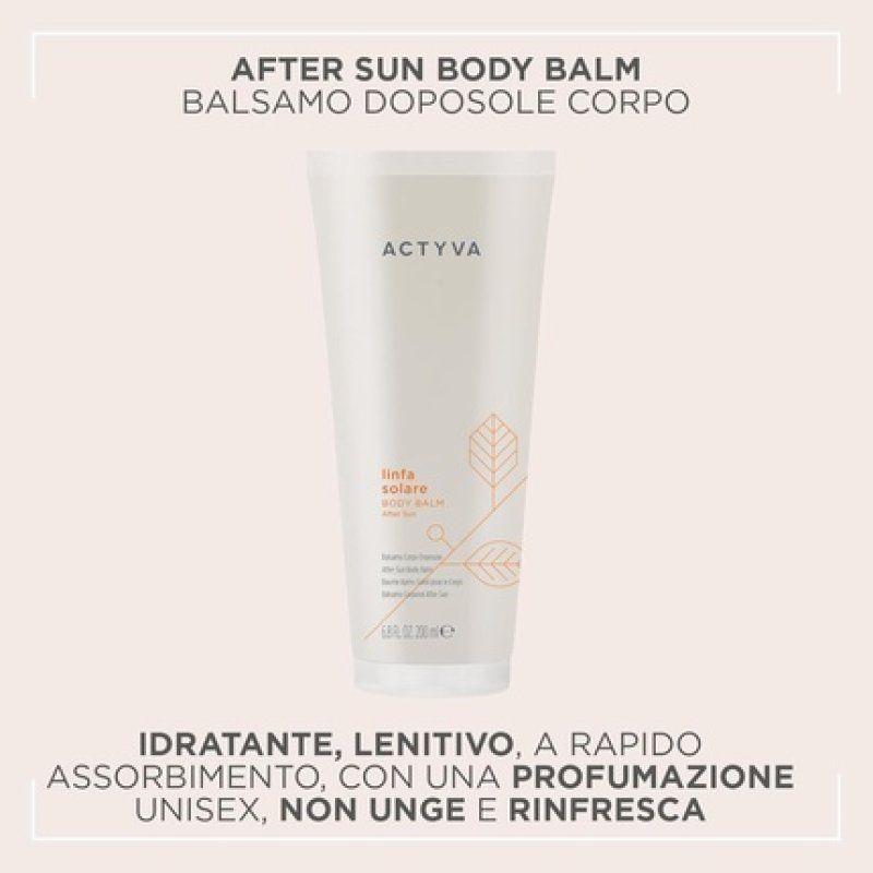 Actyva Linfa Solare After Sun Body Balm Moisturizing and Hydrating
