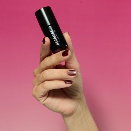 Semilac UV Nail Polish 965 Chocolate Gloss 7ml Deep Brown with Warm Tones