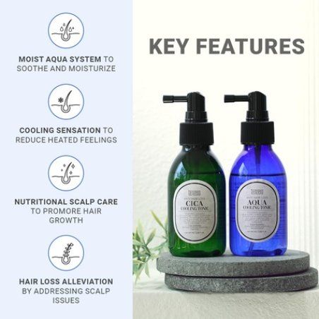 Tenzero Aqua Cooling Hair Scalp Tonic 338oz 100ml Instant Cooling Scalp