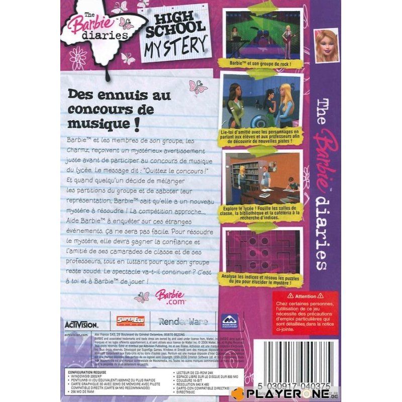 Activision The Barbie Diaries : High School Mystery Standard Anglais PC