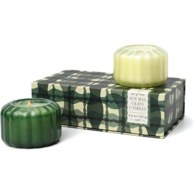 Paddywax Ripple Range Candle Duo Gift Set - Green