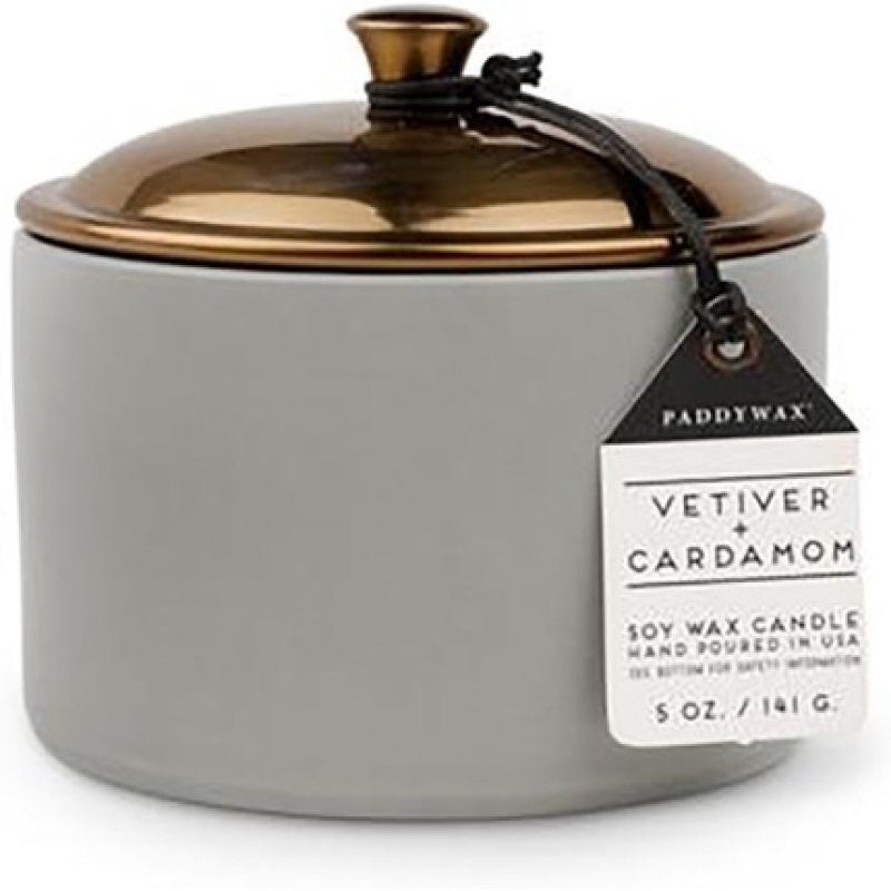 Paddywax Candles Hygge Collection Scented Candle 5-Ounce Vetiver Cardamom