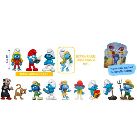 GP TOYS Les Schtroumpfs - Sachet de 1 Figurine 5,5 cm - Asst 3 - en présentoir