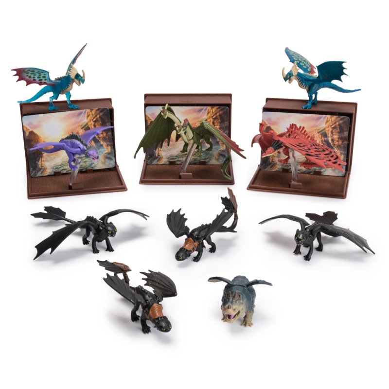 How to train your dragon Dreamworks Dragons, , World of Berk: Book of Dragons, Collectible Dragon & Card with Display