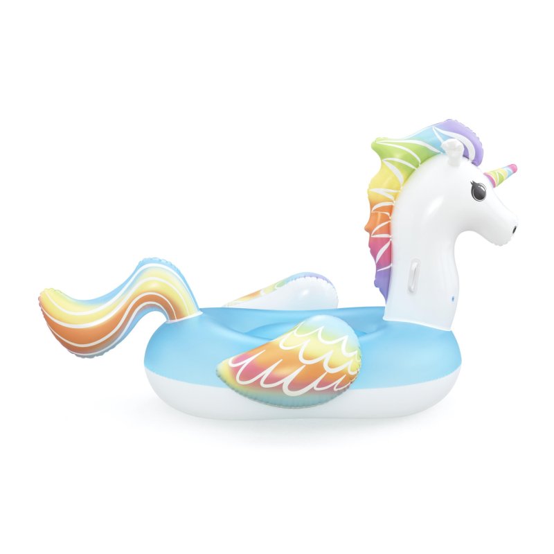 Bestway Bouée XXL à chevaucher licorne 2,24 x 1,64 m
