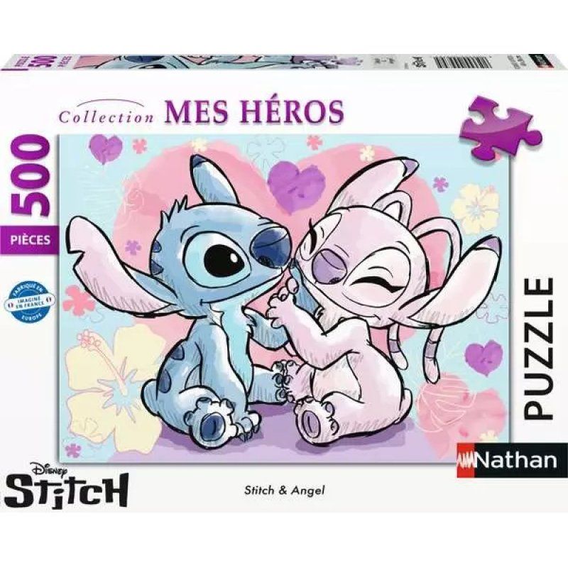 Nathan puzzle 500 p - Stitch & Angel / Disney