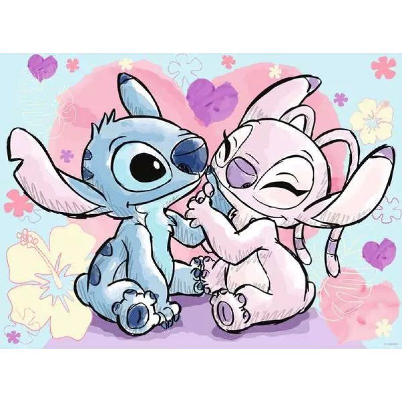 Nathan puzzle 500 p - Stitch & Angel / Disney