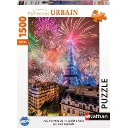 Nathan puzzle 1500 p - Feu d'artifice du 14 juillet à Paris