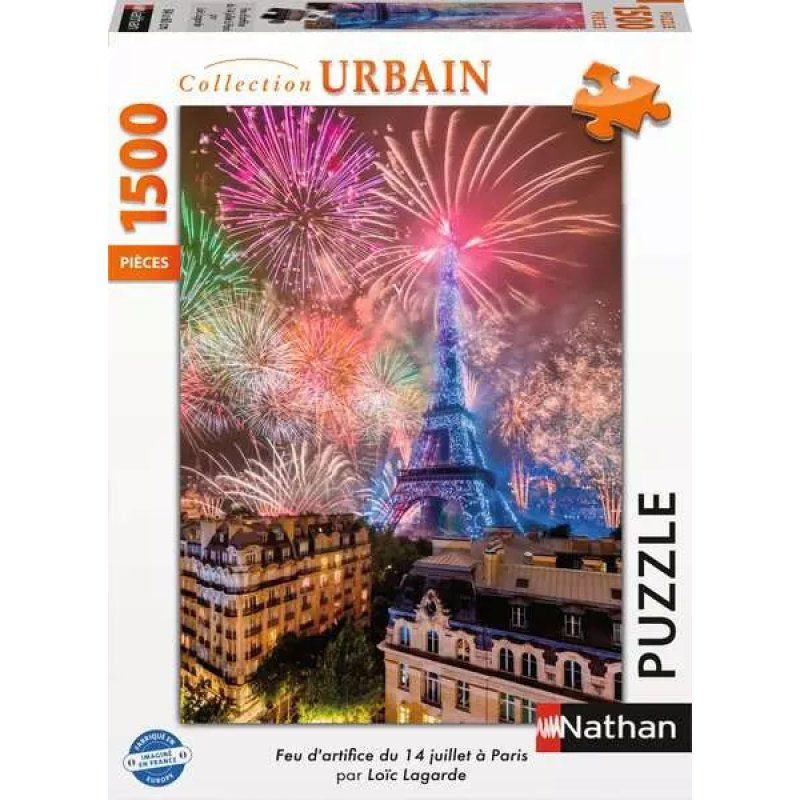 Nathan puzzle 1500 p - Feu d'artifice du 14 juillet à Paris