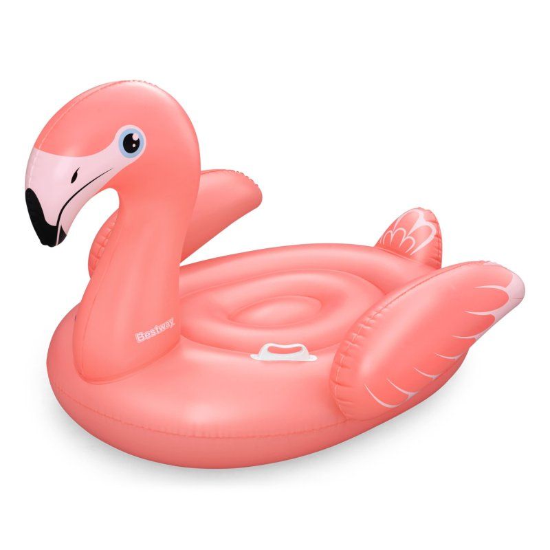 Bestway Bouée à chevaucher flamant rose Flamenco pour adultes 1,68 m x 1,20 m