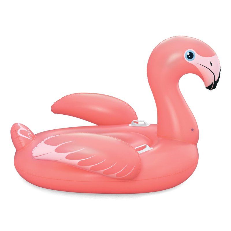 Bestway Bouée à chevaucher flamant rose Flamenco pour adultes 1,68 m x 1,20 m