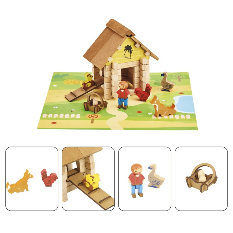 JEUJURA MA FERME EN BOIS - 60 PIECES