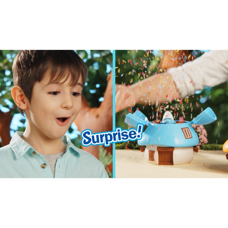 GP TOYS Les Schtroumpfs - Maison avec 1 figurine 5,5 cm surprise - Asst 2 - en présentoir