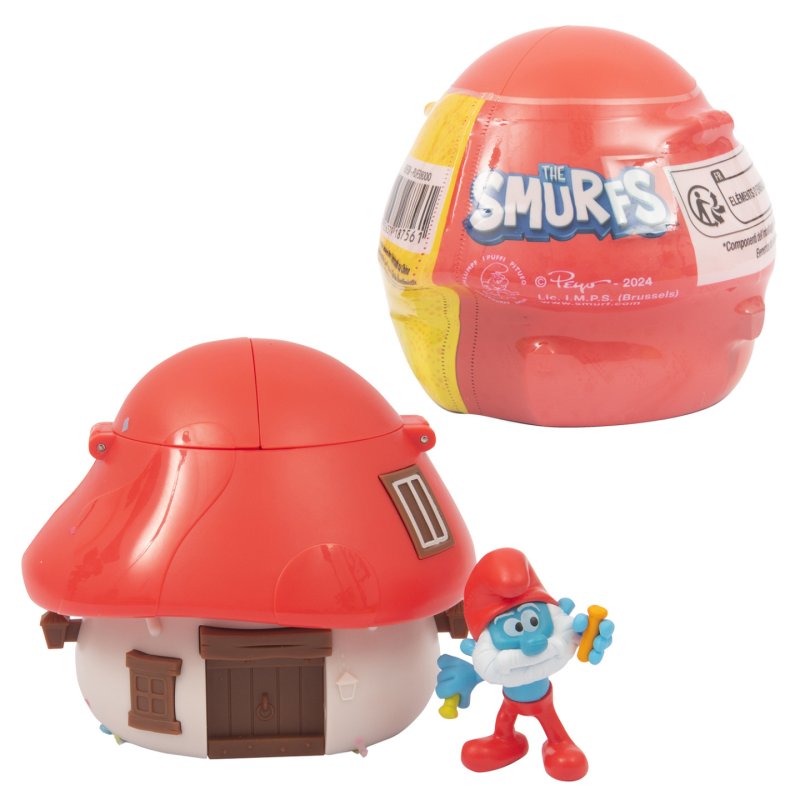 GP TOYS Les Schtroumpfs - Maison avec 1 figurine 5,5 cm surprise - Asst 2 - en présentoir