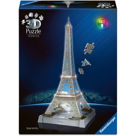 3D Puzzle Iconics: Eiffelturm - mit Licht (216 Teile)