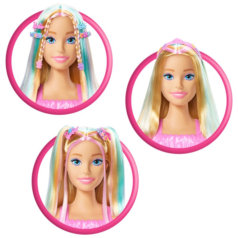 Barbie Doll Styling Head, Blonde Hair with 20 Hair Styling Accessories