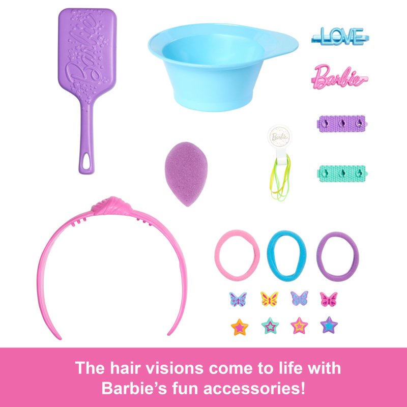 Barbie Doll Styling Head, Blonde Hair with 20 Hair Styling Accessories