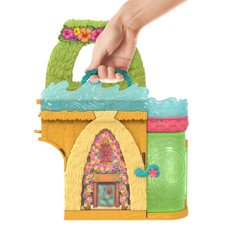 Disney Princess Vaiana Storytime Stackers Doll House with Small Doll, Animal Friend & 9 Accessories