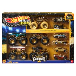 Hot Wheels Monster Trucks Trophy Champions Collection, 5 1:64 Scale Toy Trucks & 6 Die-Cast Cars
