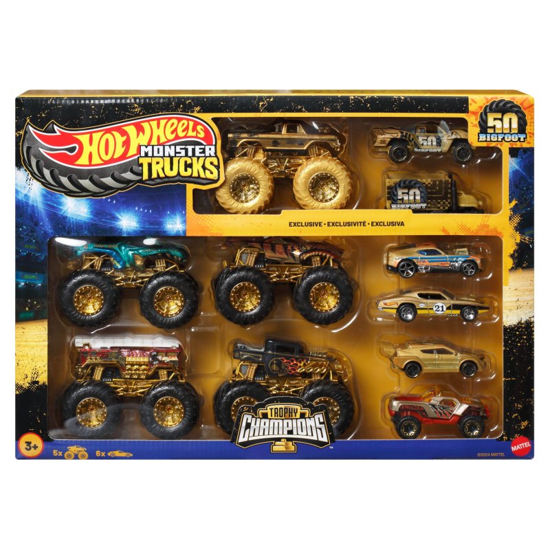 Hot Wheels Monster Trucks – Trophy Champions – Coffret véhicules