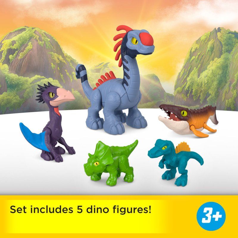 Fisher-Price Imaginext Jurassic World Rebirth Set with 6 Action Figures, Launcher & Accessories