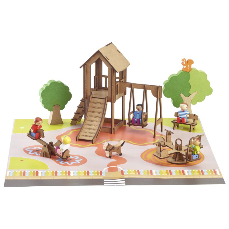 AIRE DE JEUX 70 PCS BOIS