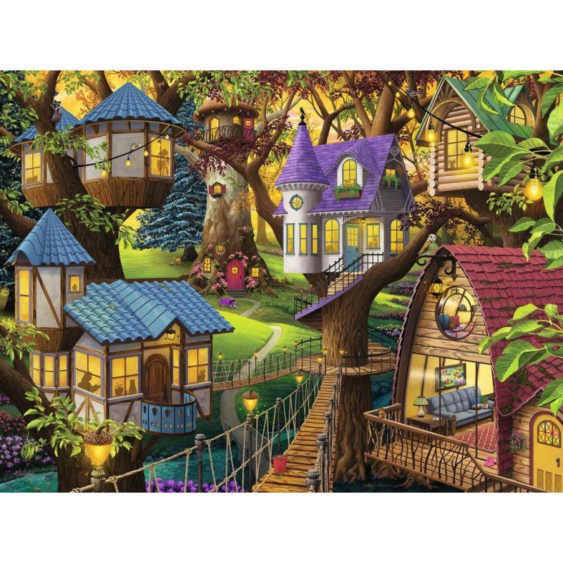 Ravensburger Twilight in the Treetops, Nathanael Mortensen Jeu de puzzle 1500 pièce(s) Ville