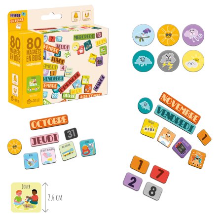 MAGNETS BOIS CALENDRIER
