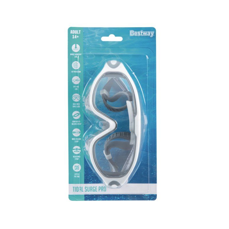 Bestway Lunettes de natation Tidal Surge Pro Adultes et enfants à partir de 14 ans